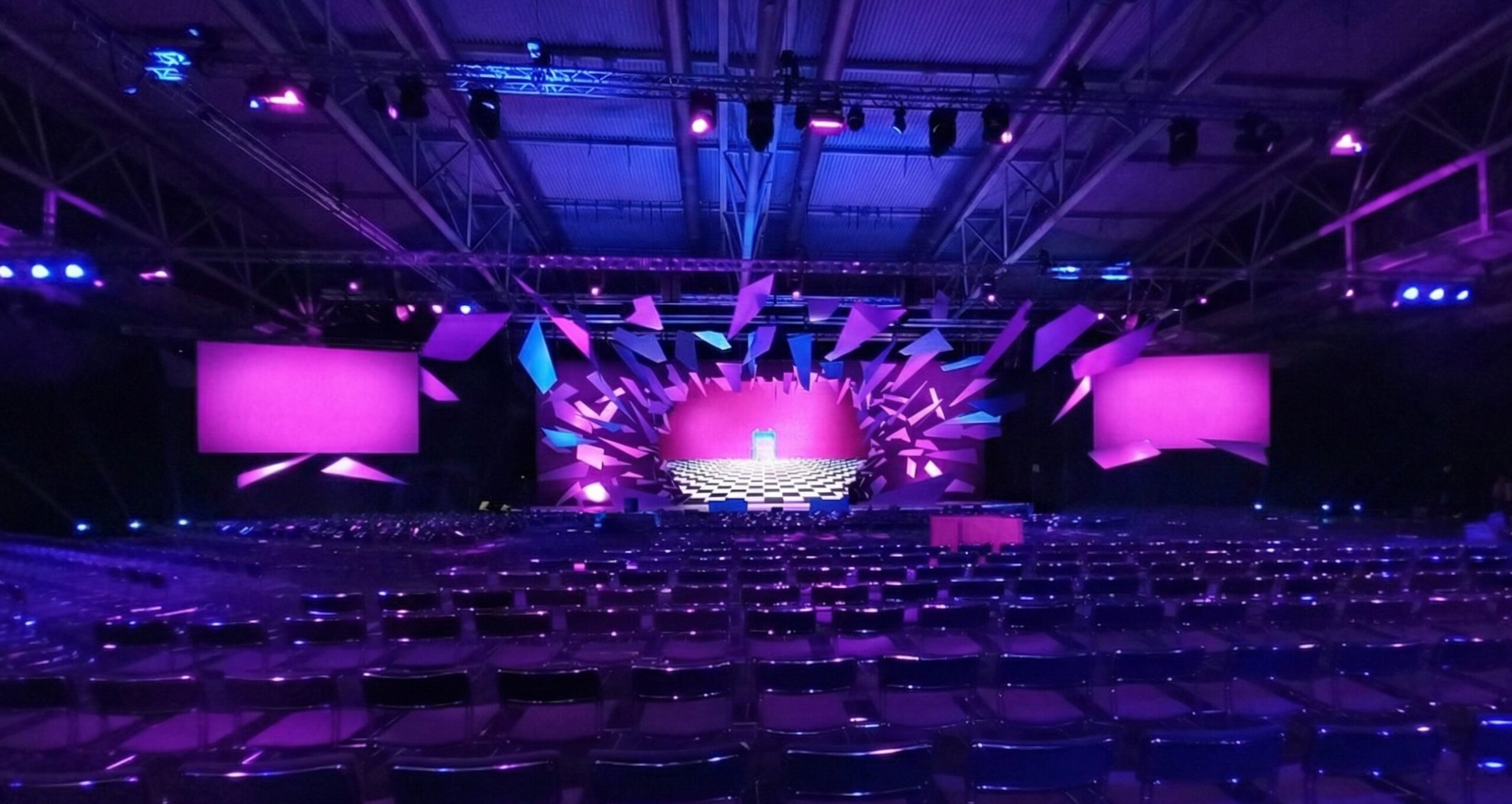 fondo de escenario en fira de Barcelona