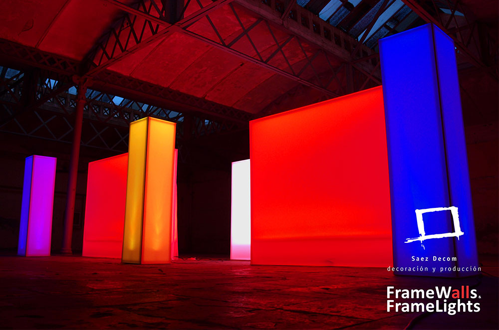 Caja de luz retroiluminada para evento