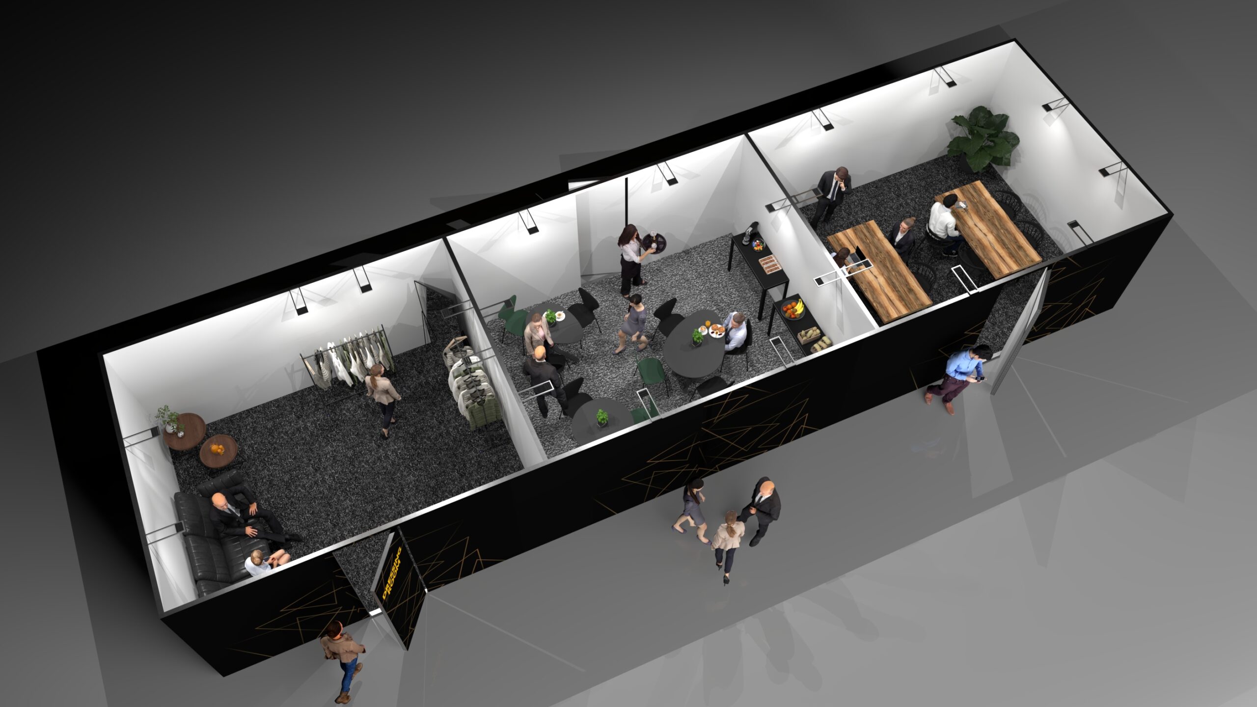 Construcción-camerinos-temporales Construcción de camerinos temporales