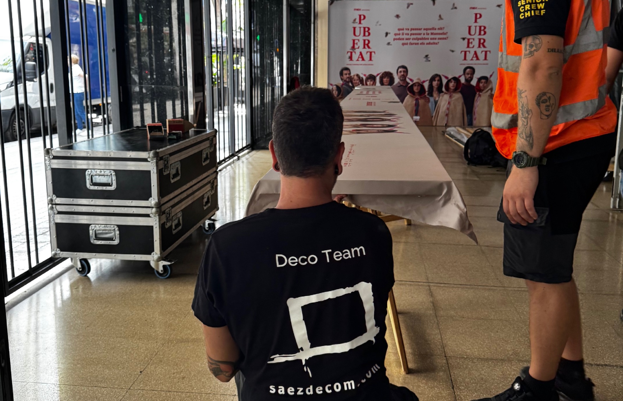 Large format event printing for a booth in Barcelona by Saez Decom