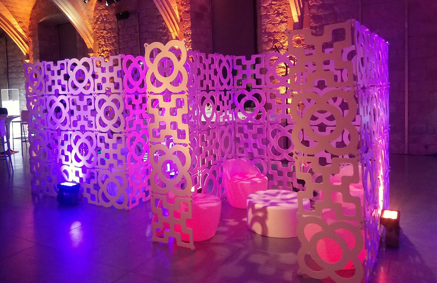 separadores de espacios para eventos, aforamientos y zonas efímeras