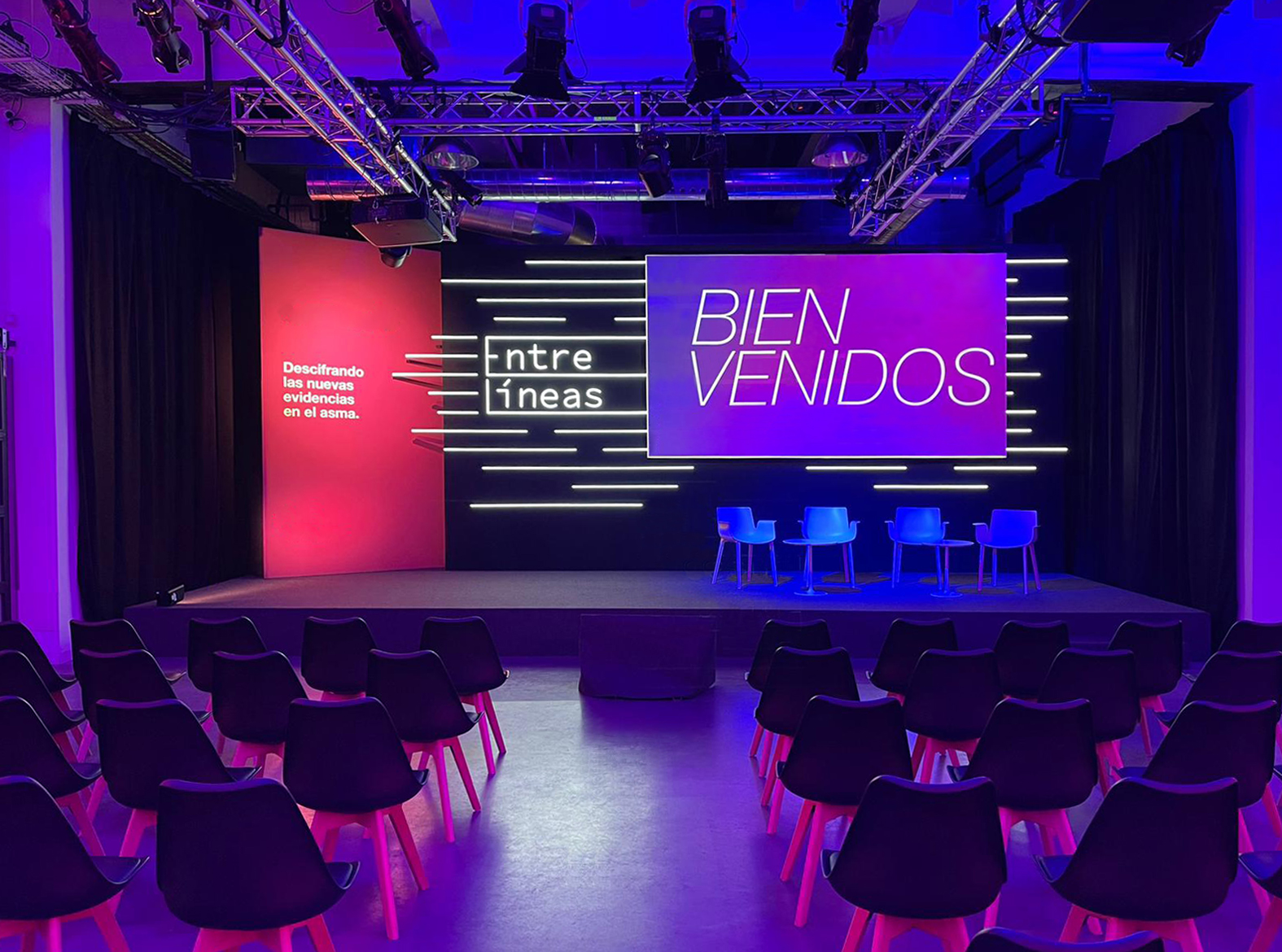 Stage LED lighting in Barcelona: Architectural integration and continuous light